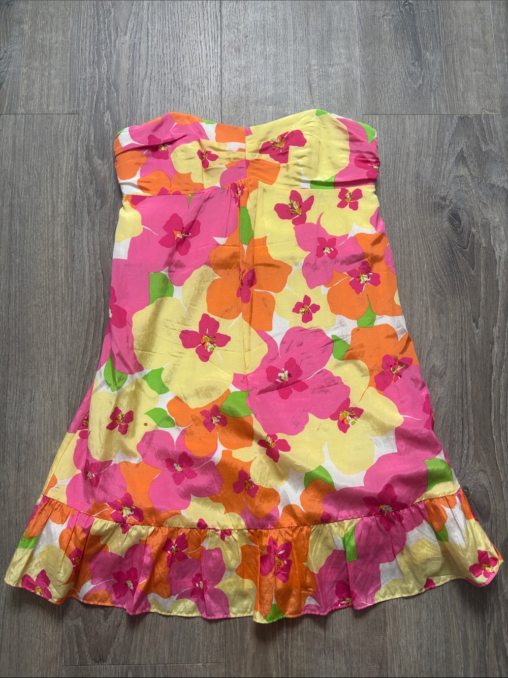 Lilly Pulitzer silk strapless dress